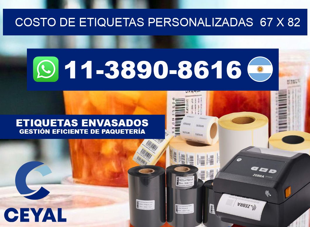 costo de etiquetas personalizadas  67 x 82