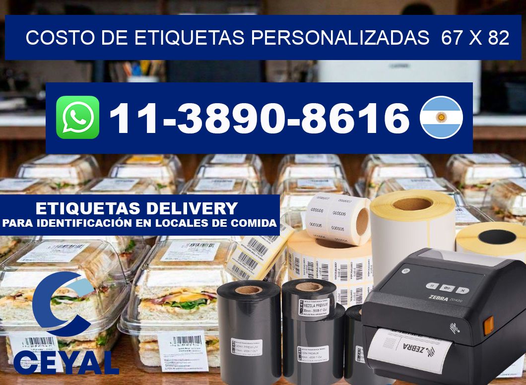 costo de etiquetas personalizadas  67 x 82