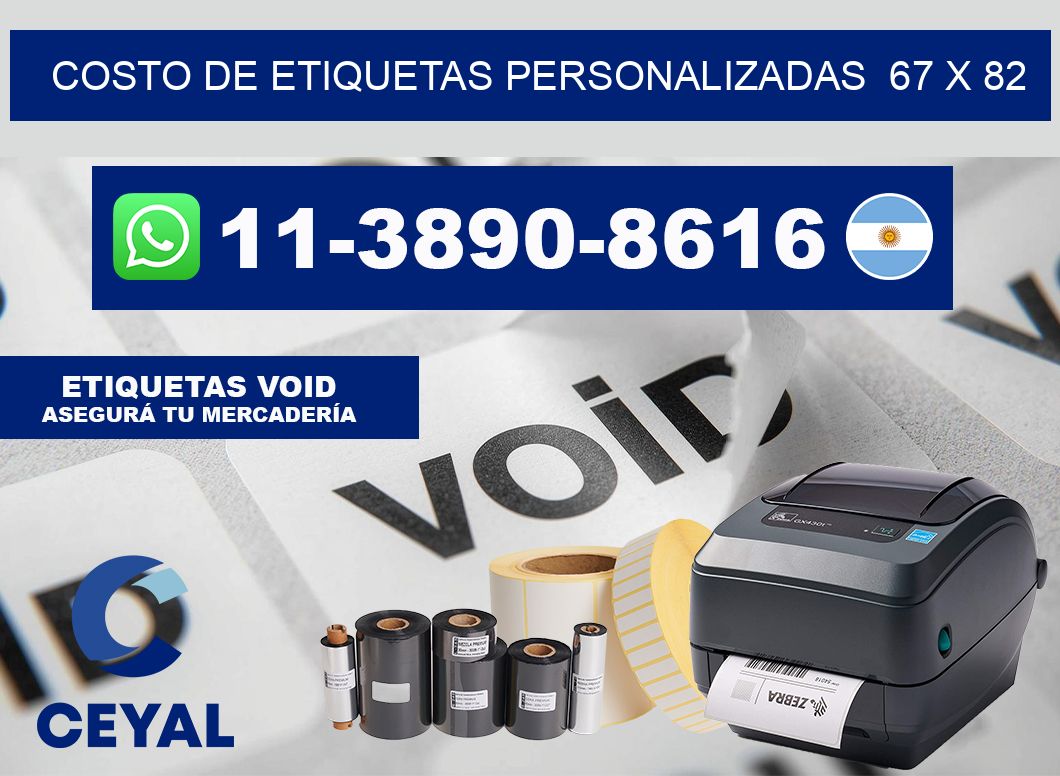 costo de etiquetas personalizadas  67 x 82