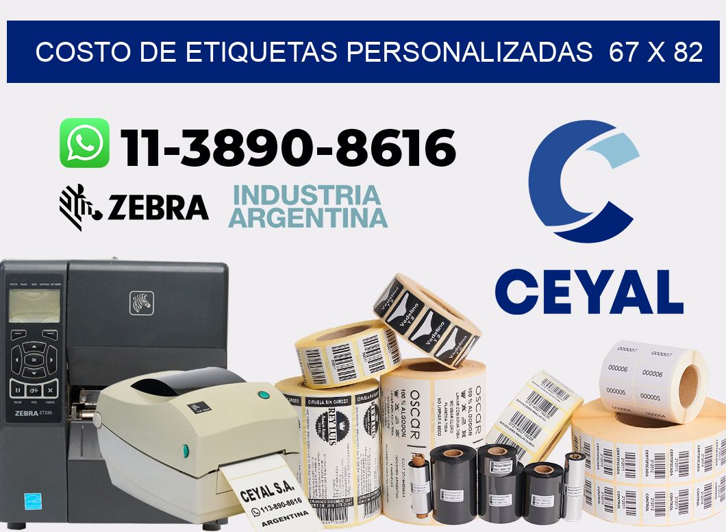 costo de etiquetas personalizadas  67 x 82