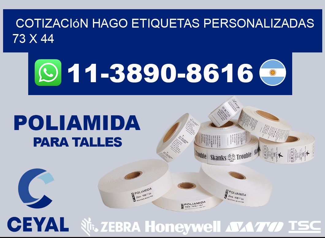 cotización hago etiquetas personalizadas 73 x 44