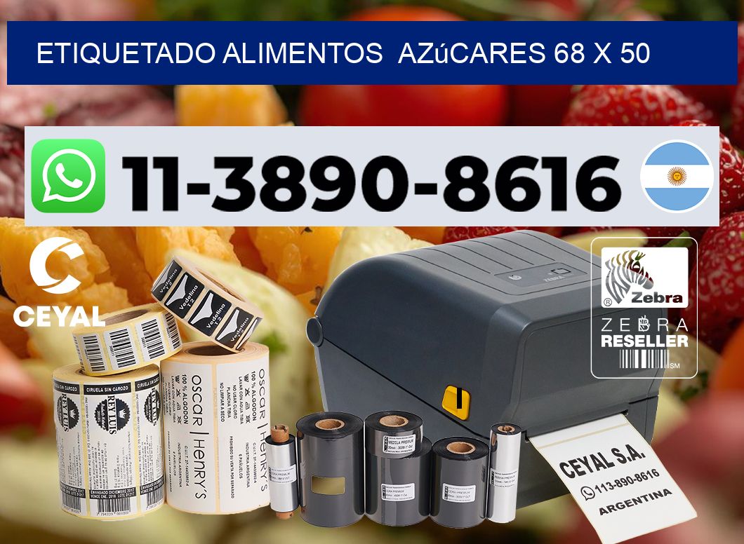 etiquetado alimentos  Azúcares 68 x 50