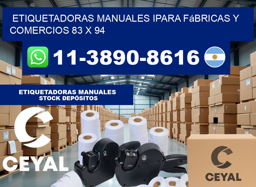 etiquetadoras manuales ipara fábricas y comercios 83 x 94