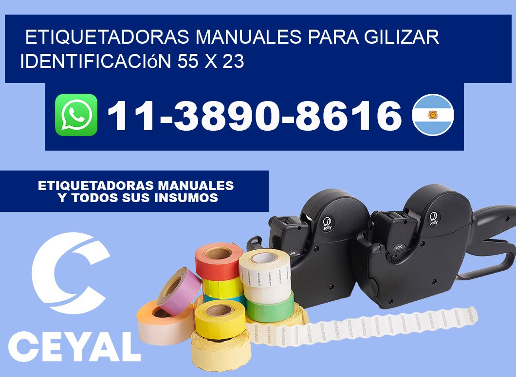 etiquetadoras manuales para gilizar identificación 55 x 23