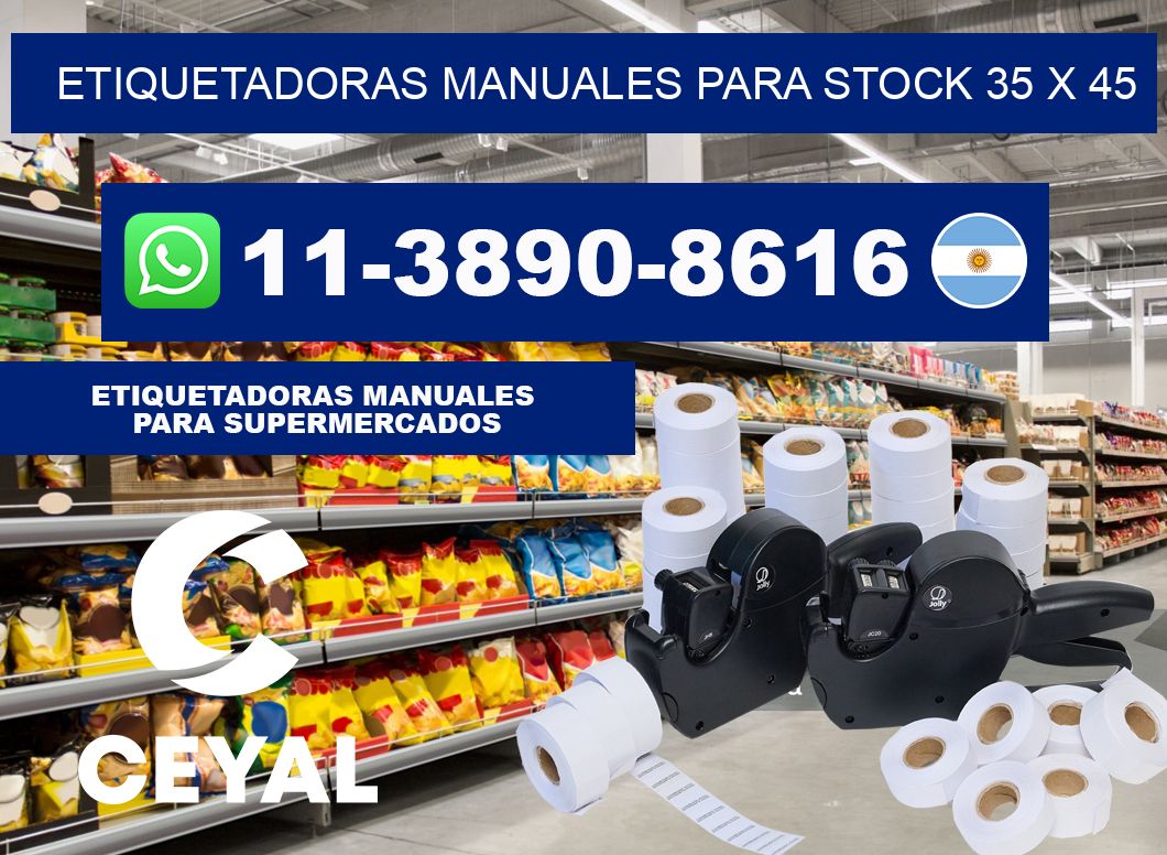 etiquetadoras manuales para stock 35 x 45