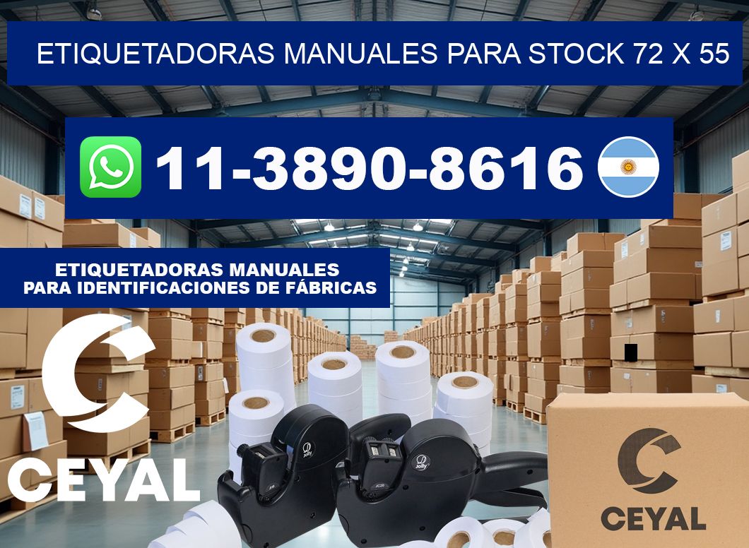 etiquetadoras manuales para stock 72 x 55