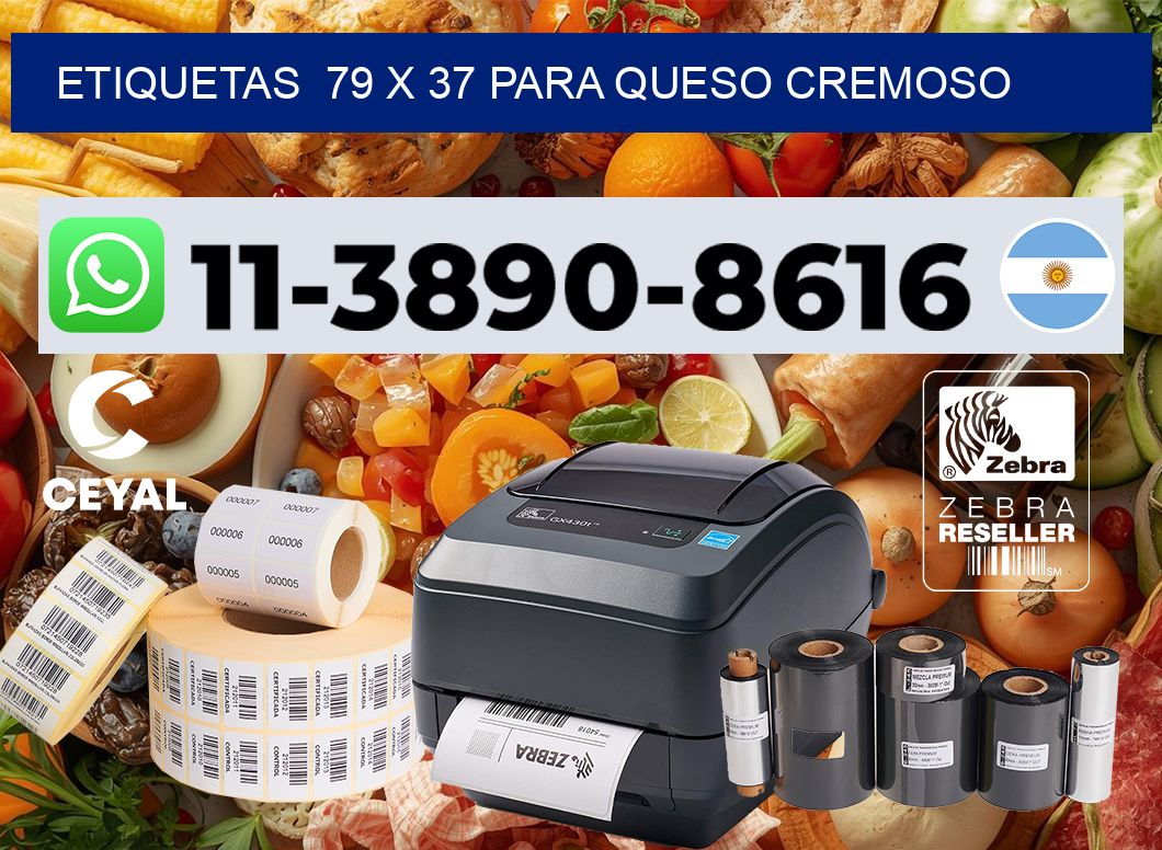 etiquetas 79 x 37 para Queso cremoso