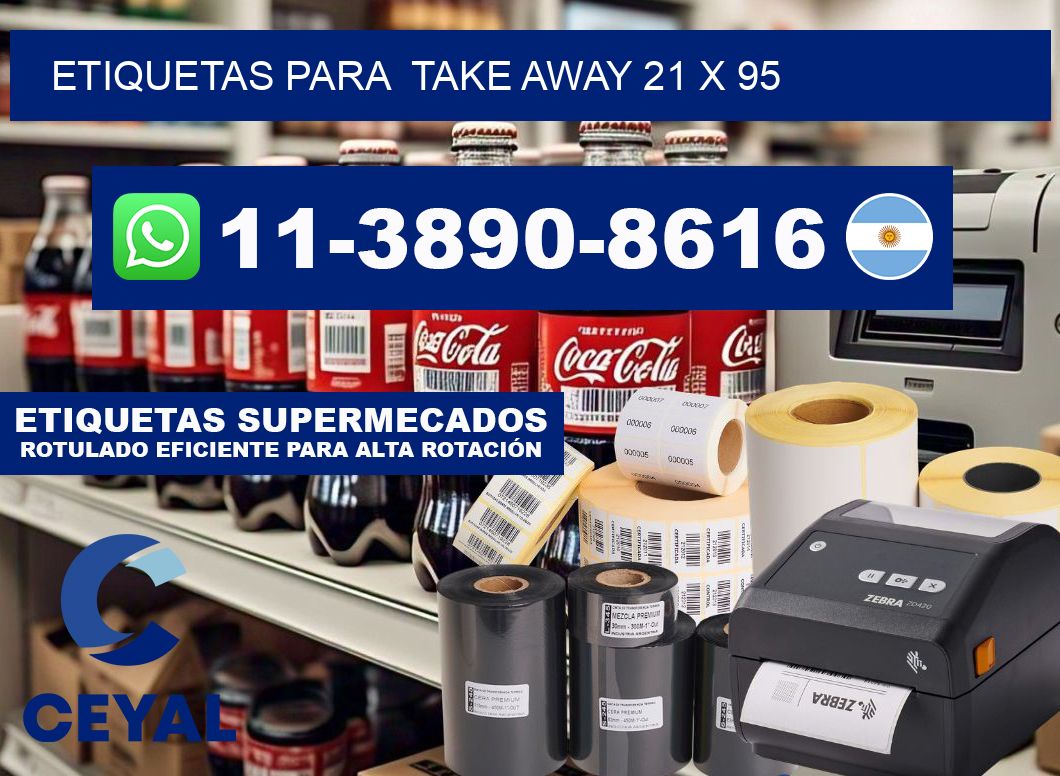 etiquetas para  Take away 21 x 95