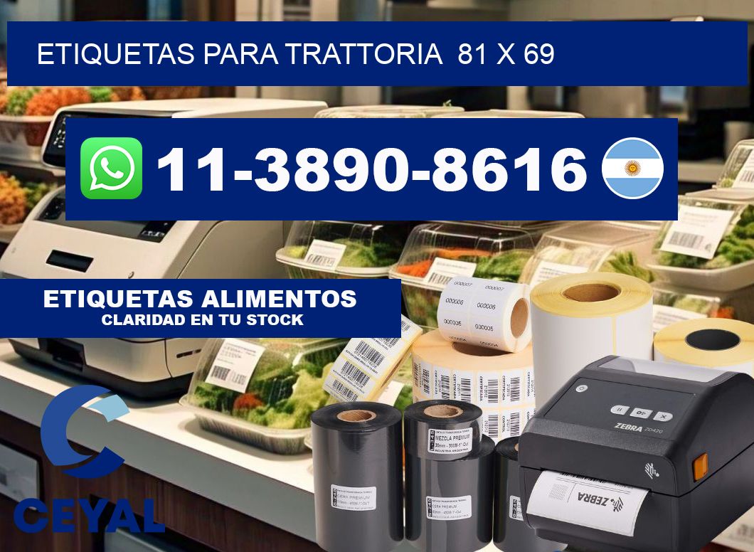 etiquetas para Trattoria  81 x 69