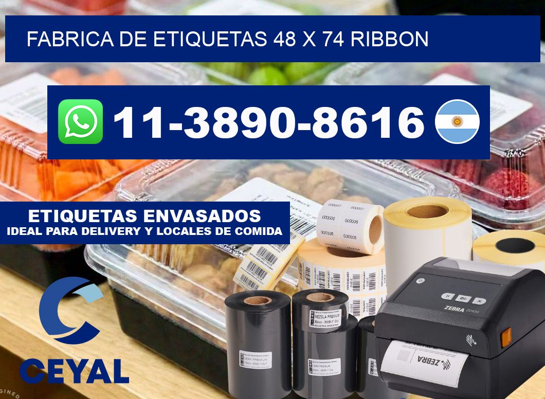 fabrica de etiquetas 48 x 74 ribbon