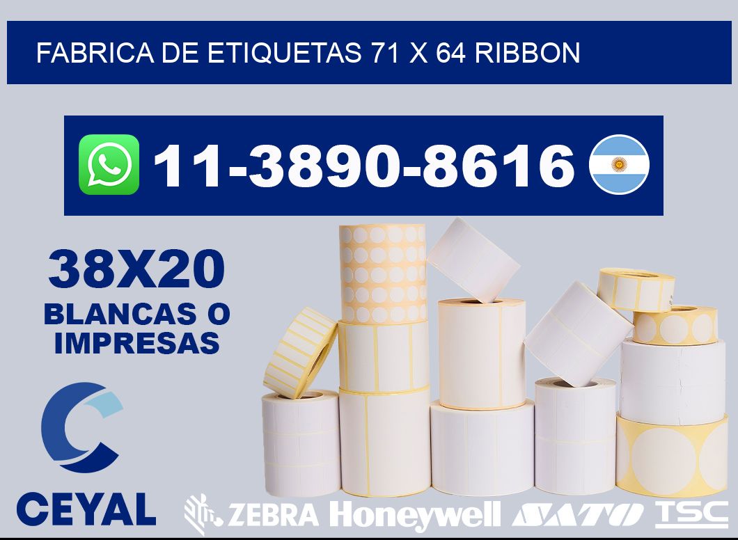 fabrica de etiquetas 71 x 64 ribbon