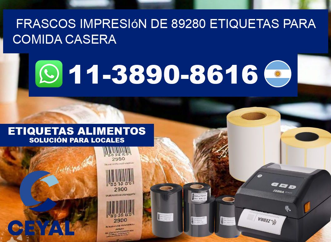 frascos impresión de 89280 etiquetas para comida casera
