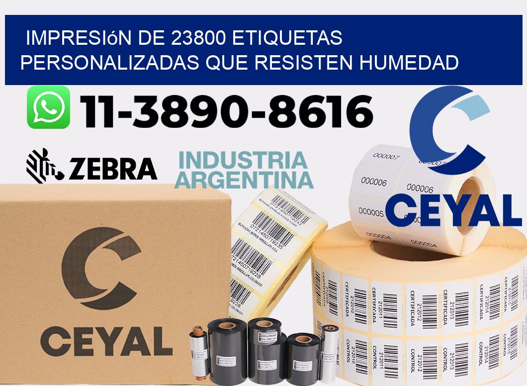 impresión de 23800 etiquetas personalizadas que resisten humedad