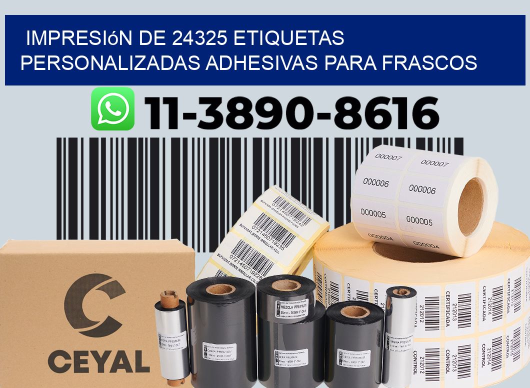 impresión de 24325 etiquetas personalizadas adhesivas para frascos