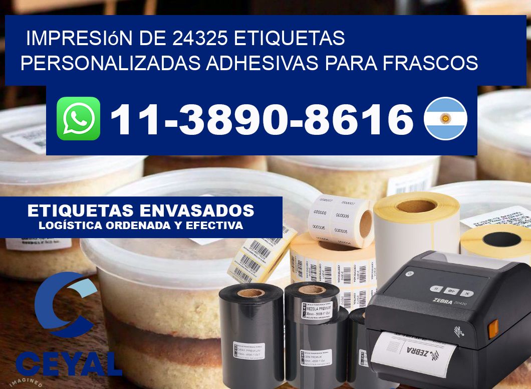impresión de 24325 etiquetas personalizadas adhesivas para frascos