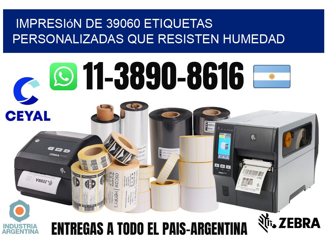 impresión de 39060 etiquetas personalizadas que resisten humedad
