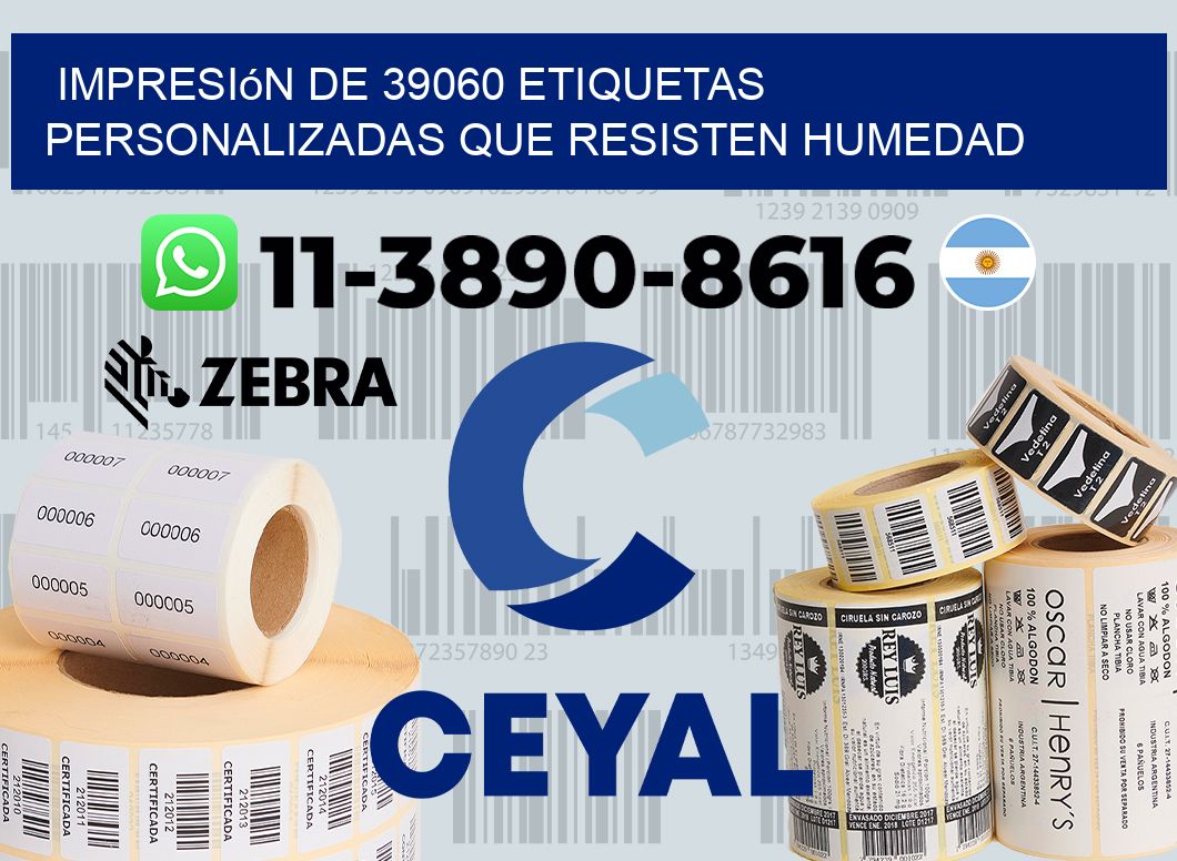 impresión de 39060 etiquetas personalizadas que resisten humedad