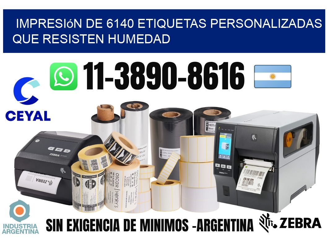 impresión de 6140 etiquetas personalizadas que resisten humedad