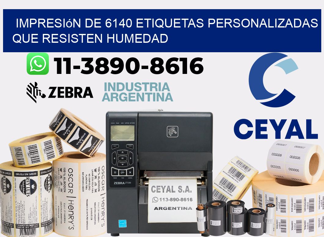 impresión de 6140 etiquetas personalizadas que resisten humedad