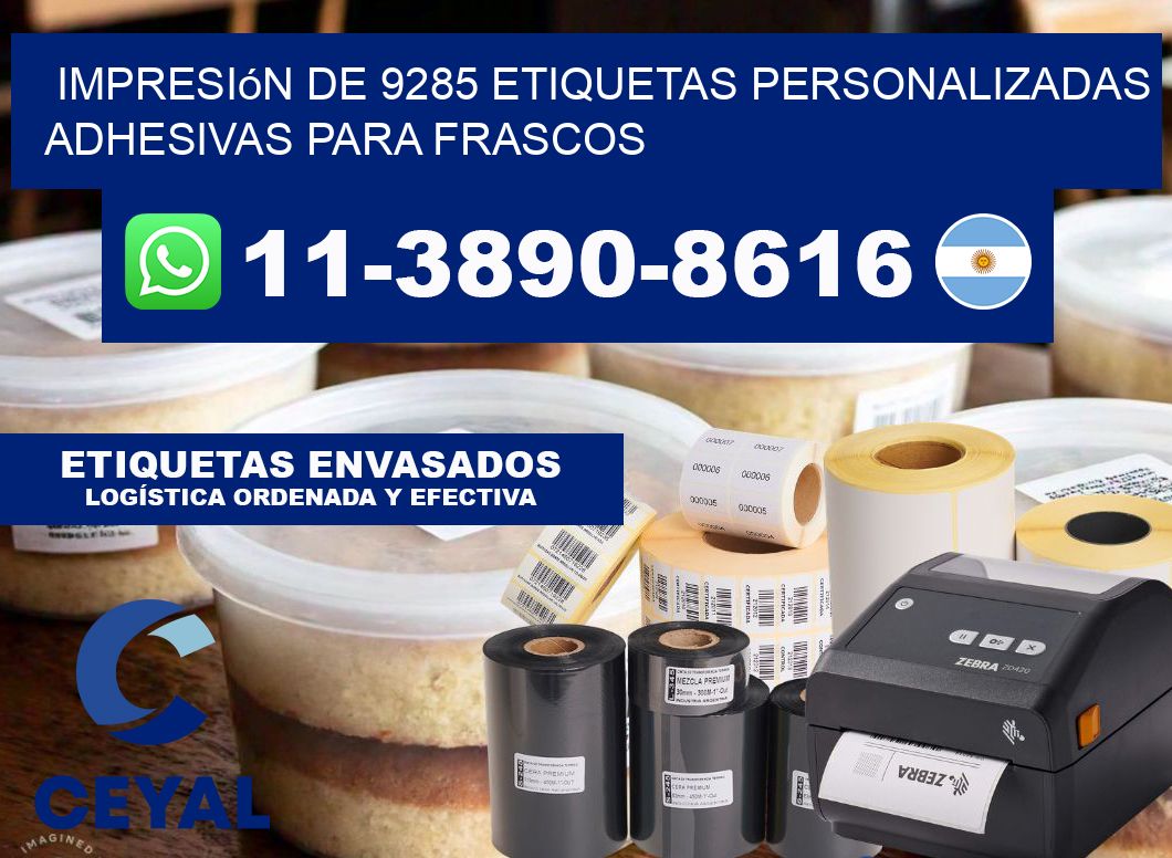 impresión de 9285 etiquetas personalizadas adhesivas para frascos