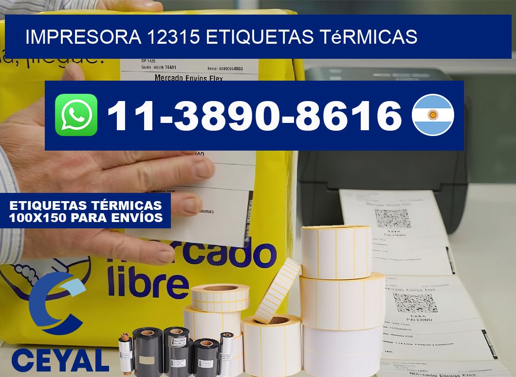 impresora 12315 etiquetas térmicas