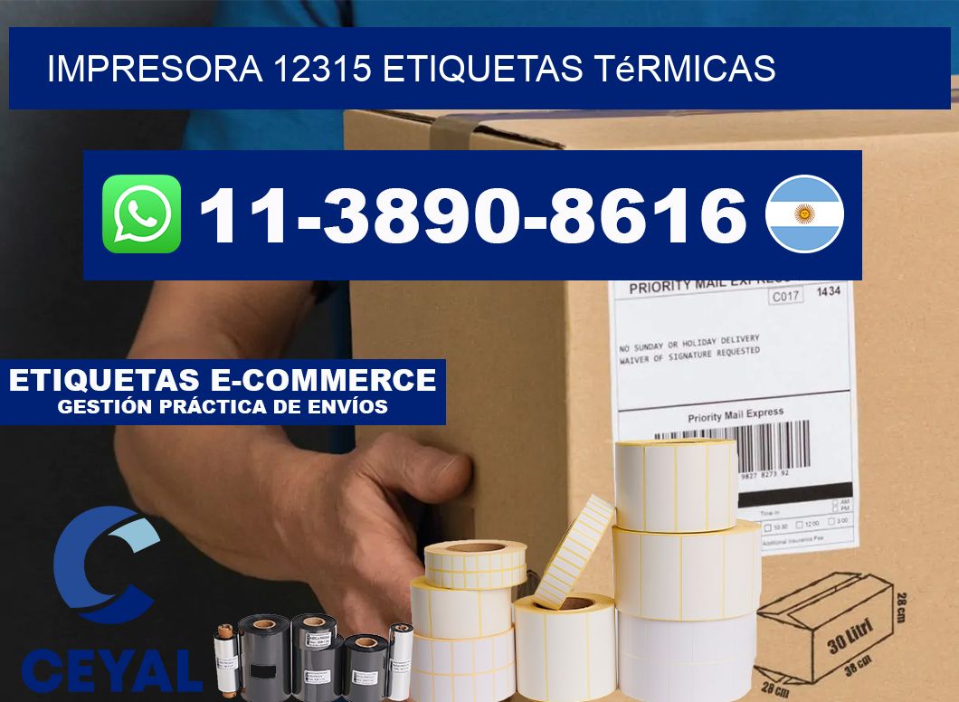 impresora 12315 etiquetas térmicas