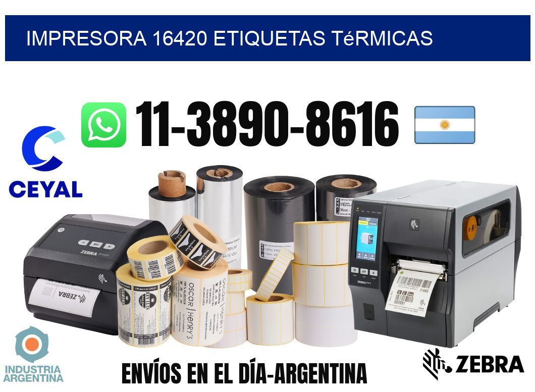 impresora 16420 etiquetas térmicas