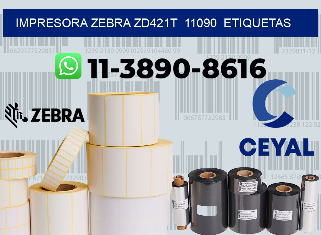 impresora zebra zd421t  11090  etiquetas