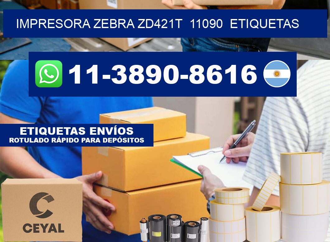impresora zebra zd421t  11090  etiquetas