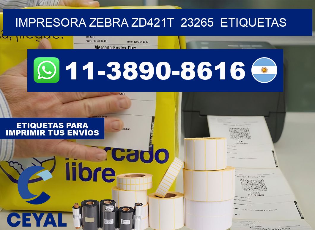 impresora zebra zd421t 23265 etiquetas