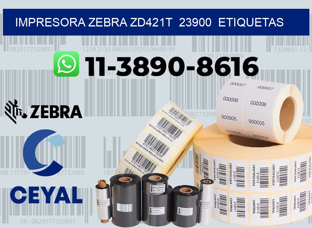 impresora zebra zd421t 23900 etiquetas