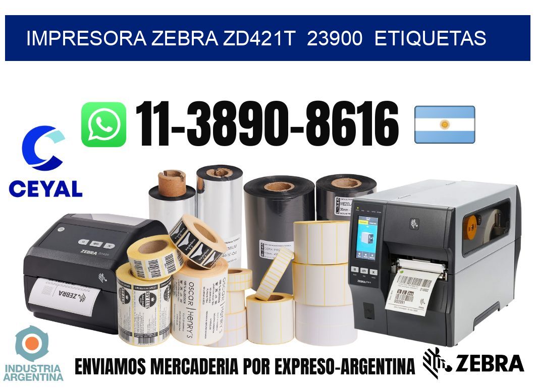 impresora zebra zd421t  23900  etiquetas