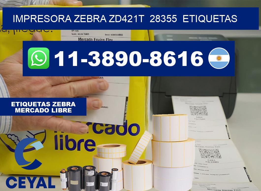 impresora zebra zd421t  28355  etiquetas