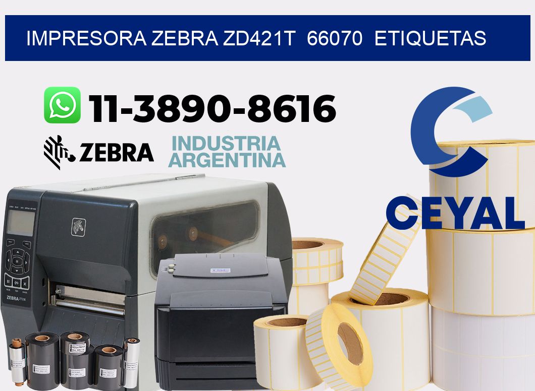 impresora zebra zd421t  66070  etiquetas