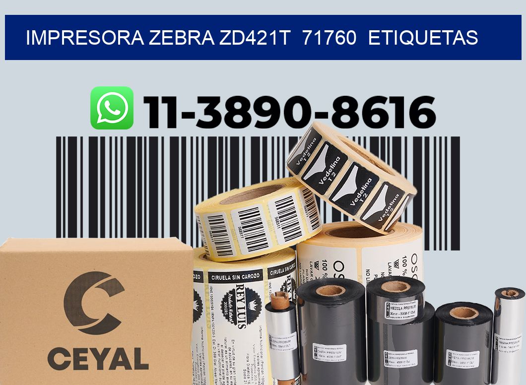 impresora zebra zd421t  71760  etiquetas