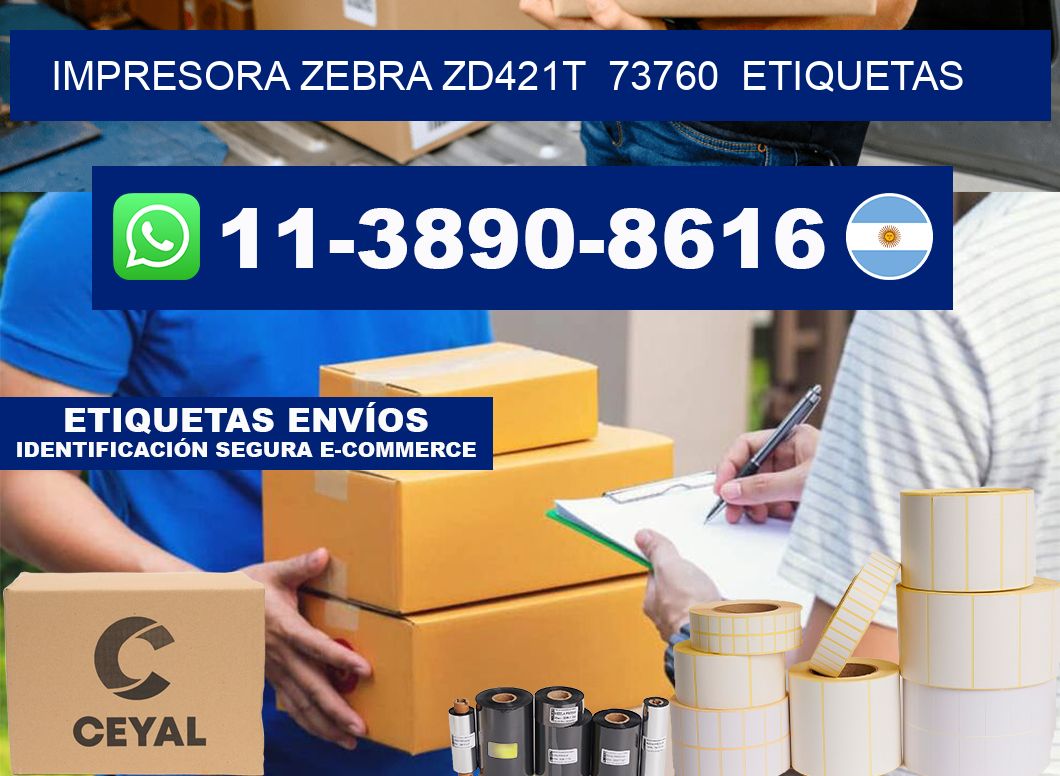 impresora zebra zd421t 73760 etiquetas