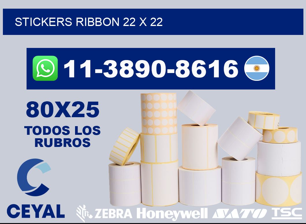 stickers ribbon 22 x 22