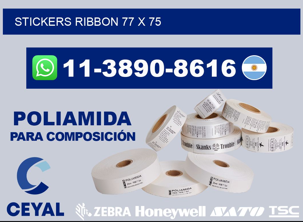 stickers ribbon 77 x 75