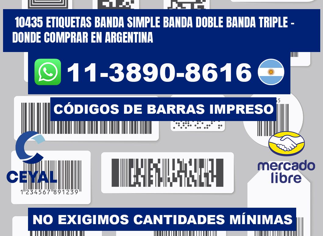10435 etiquetas banda simple banda doble banda triple - Donde Comprar en Argentina
