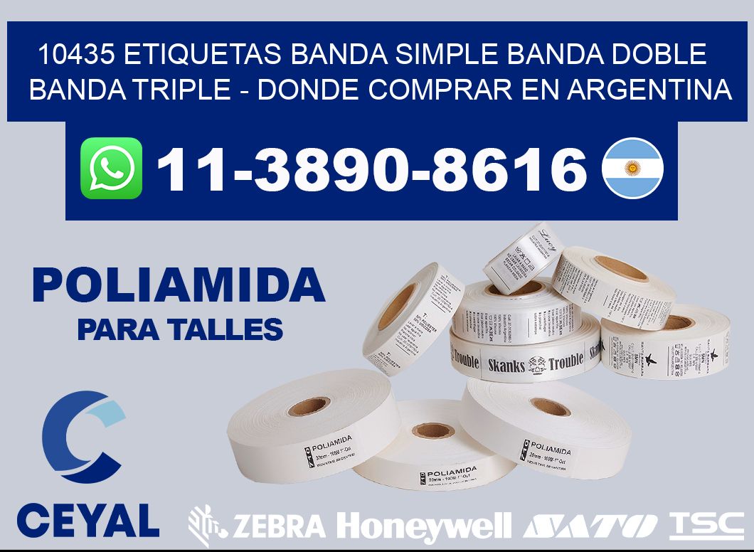 10435 etiquetas banda simple banda doble banda triple - Donde Comprar en Argentina