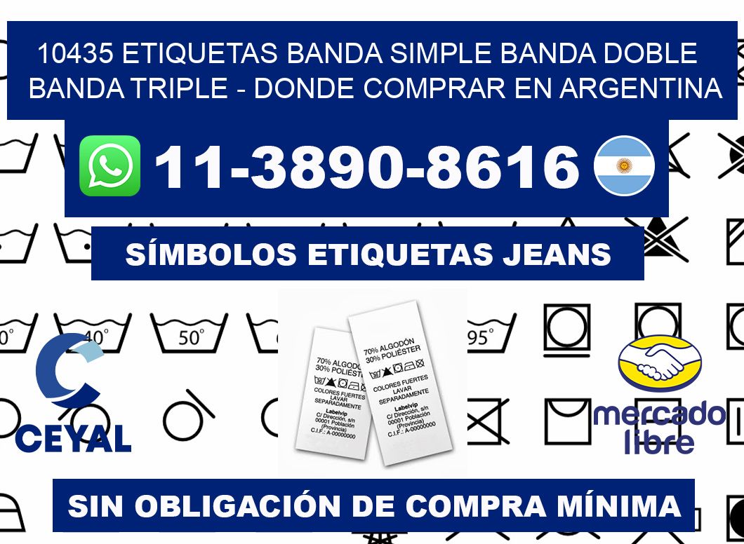 10435 etiquetas banda simple banda doble banda triple - Donde Comprar en Argentina