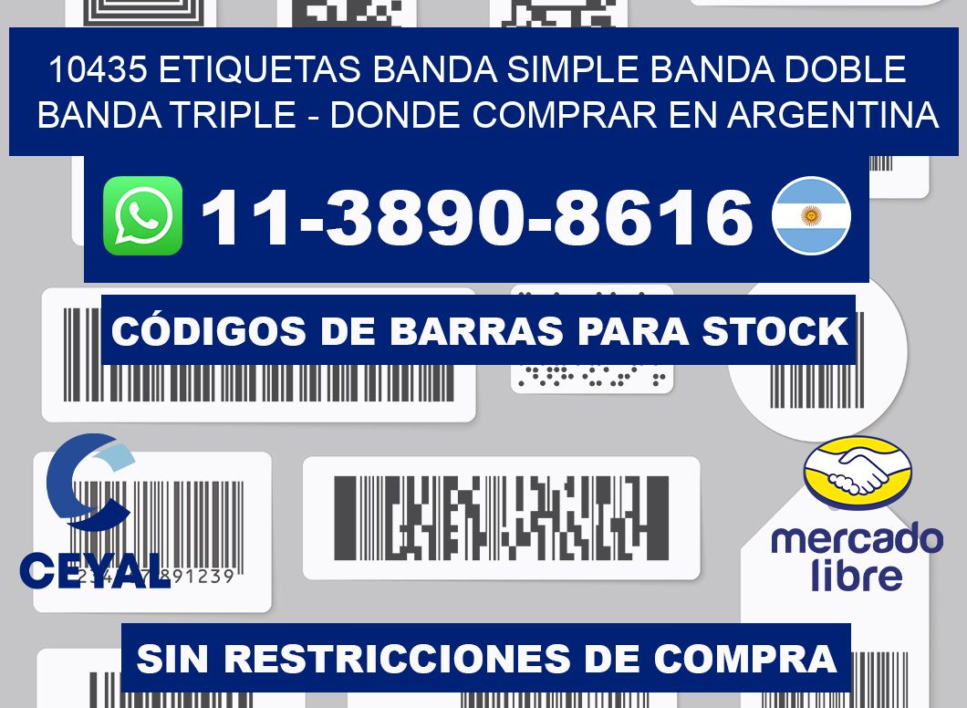 10435 etiquetas banda simple banda doble banda triple - Donde Comprar en Argentina