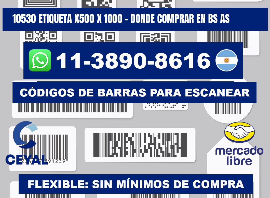 10530 etiqueta x500 x 1000 - Donde Comprar en bs as
