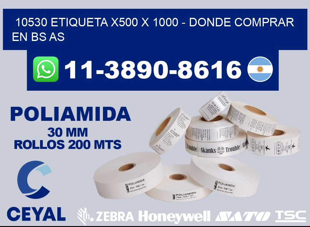 10530 etiqueta x500 x 1000 - Donde Comprar en bs as