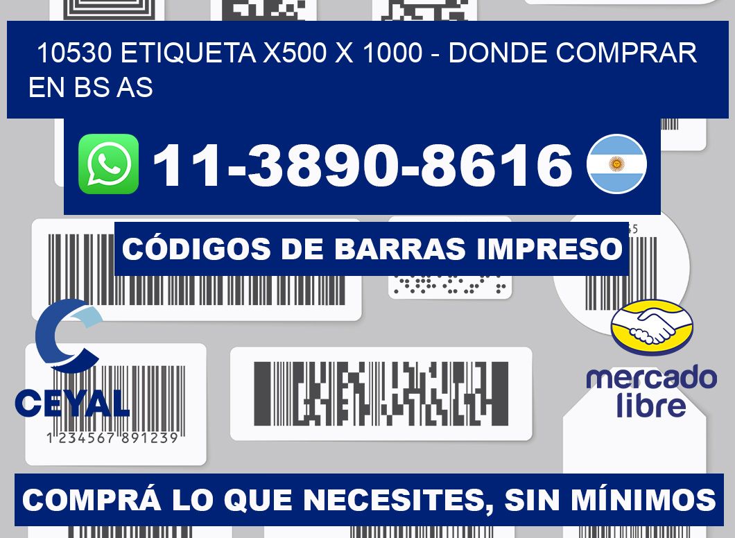 10530 etiqueta x500 x 1000 - Donde Comprar en bs as