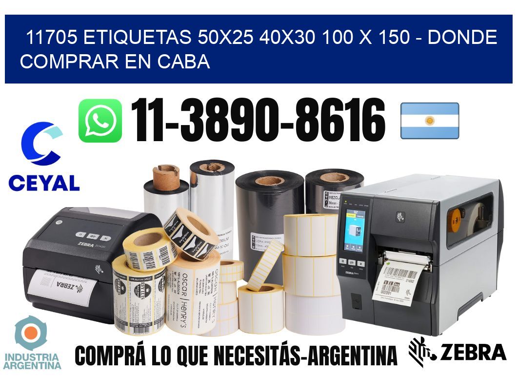 11705 etiquetas 50x25 40x30 100 x 150 - Donde Comprar en Caba