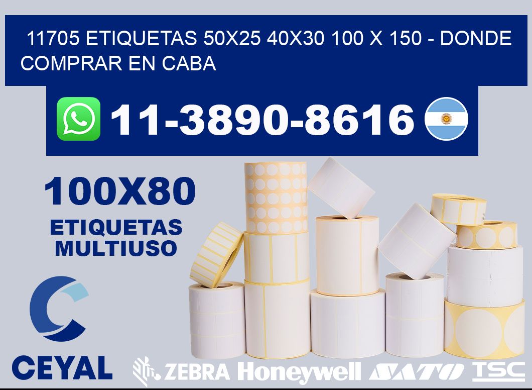 11705 etiquetas 50x25 40x30 100 x 150 - Donde Comprar en Caba