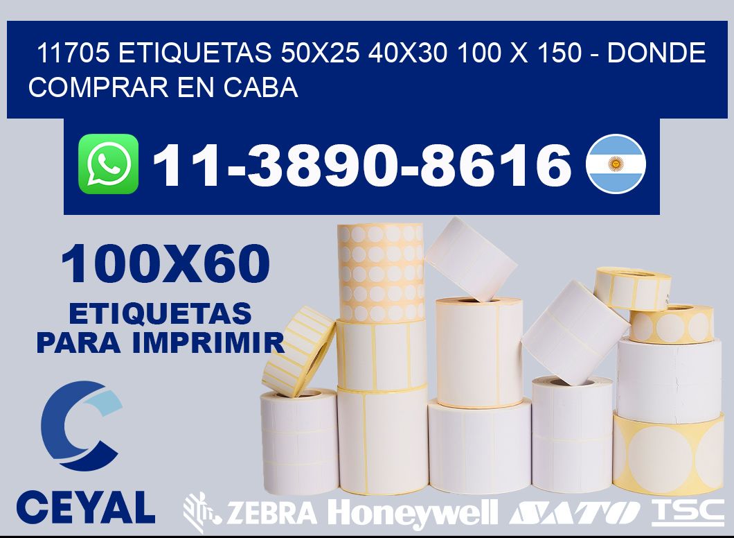 11705 etiquetas 50x25 40x30 100 x 150 - Donde Comprar en Caba