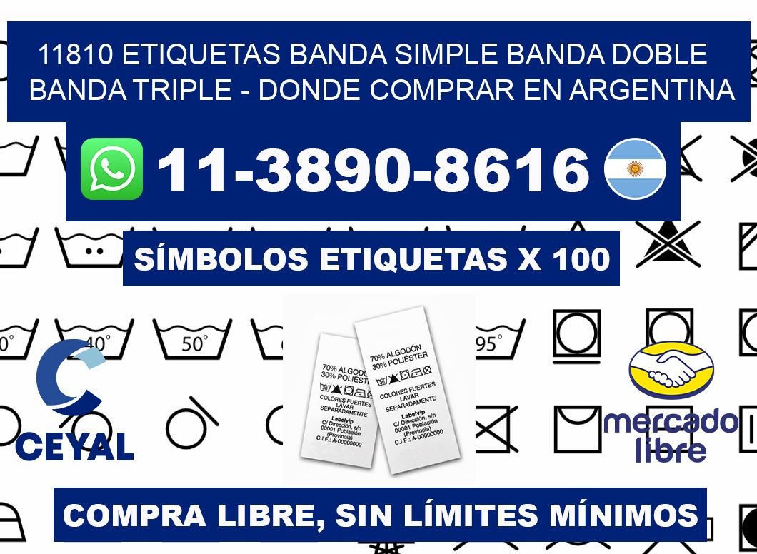 11810 etiquetas banda simple banda doble banda triple - Donde Comprar en Argentina