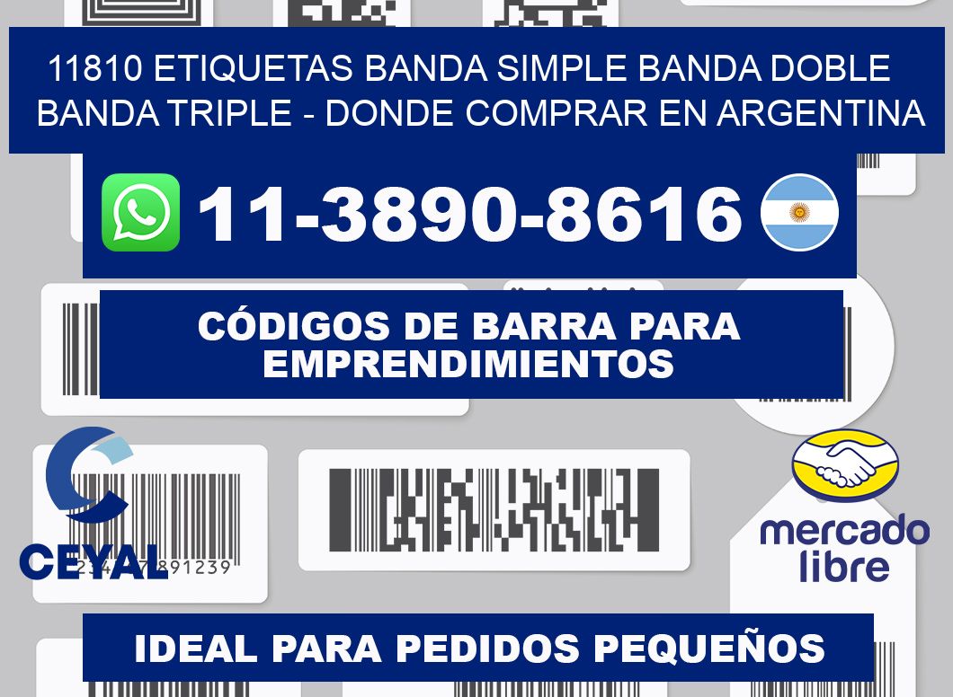 11810 etiquetas banda simple banda doble banda triple - Donde Comprar en Argentina